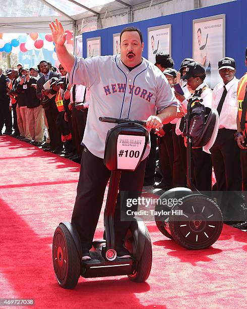 Actor Kevin James attends the "Paul Blart: Mall Cop 2" New York Premiere at AMC Loews Lincoln Square on April 11, 2015 in New York City.