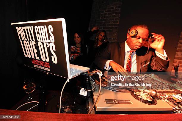 Steph Floss, wearing Beats by Dr. Dre headphones, attends GQ & LeBron James NBA All Star Party sponsored by Samsung Galaxy and Beats at Ogden's...