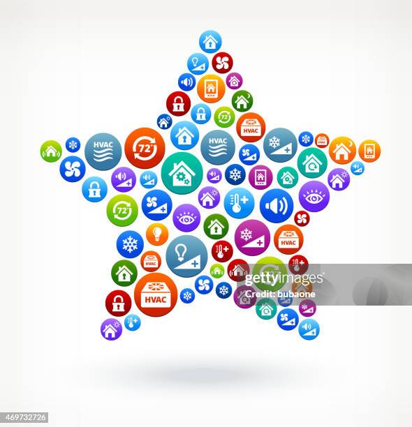 star home automation and security vector graphic - computer screens multiple stock illustrations