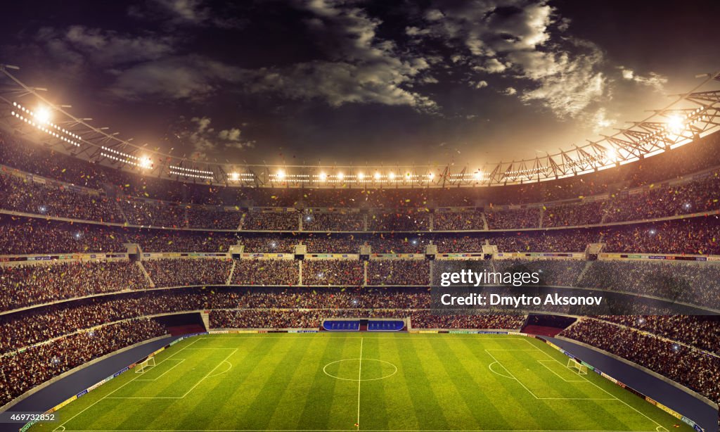 Dramatic soccer stadium