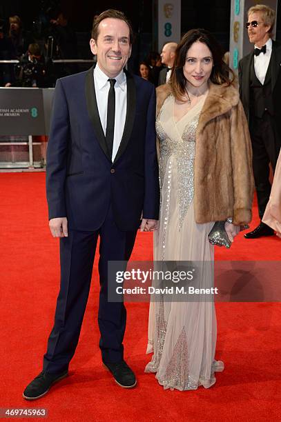 Ben Miller and Jessica Parker attend the EE British Academy Film Awards 2014 at The Royal Opera House on February 16, 2014 in London, England.