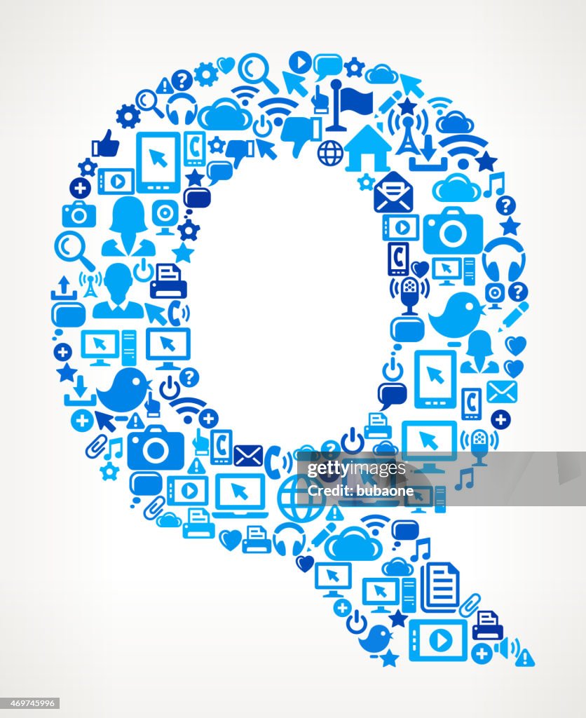 Tech Q Vector Letter Q On Vector Technology Pattern Background High-Res Vector ...