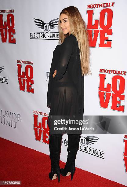 Chantel Jeffries attends the premiere of "Brotherly Love" at SilverScreen Theater at the Pacific Design Center on April 13, 2015 in West Hollywood,...