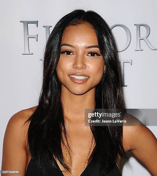 Karrueche Tran attends the premiere of "Brotherly Love" at SilverScreen Theater at the Pacific Design Center on April 13, 2015 in West Hollywood,...