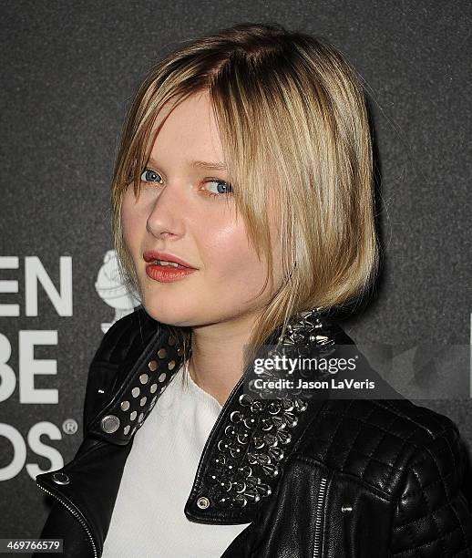 Actress Sophie Kennedy Clark attends the Miss Golden Globe event at Fig & Olive Melrose Place on November 21, 2013 in West Hollywood, California.