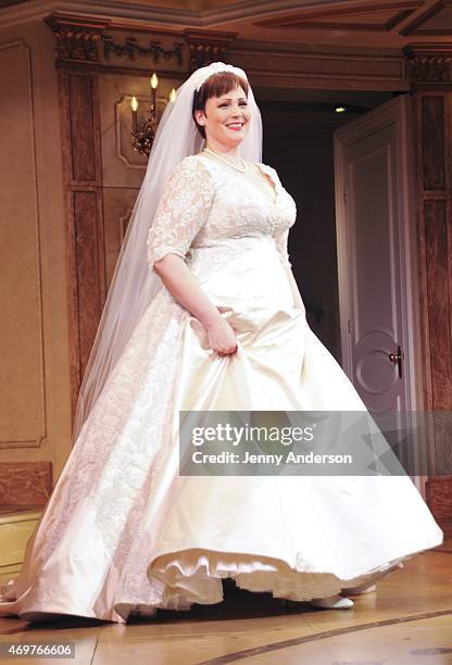 Lisa Howard during the curtain call of the Broadway opening night of "It Shoulda Been You" at Brooks Atkinson Theatre on April 14, 2015 in New York...