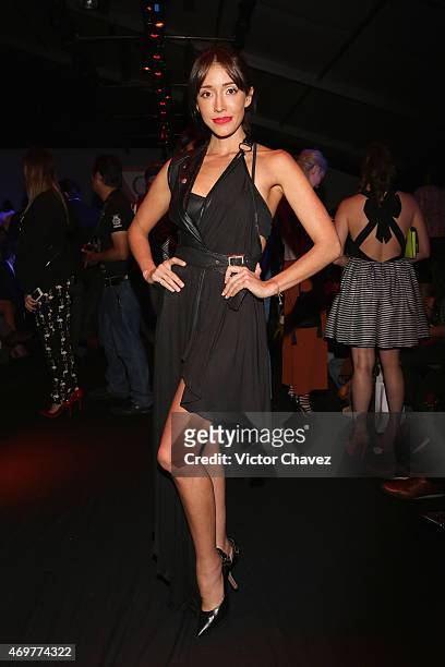 Fernanda Romero attends the first day of Mercedes-Benz Fashion Week México Autumn/Winter 2015 at Campo Marte on April 14, 2015 in Mexico City, Mexico.
