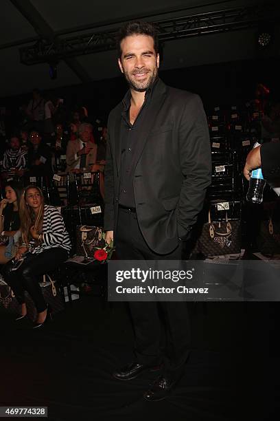 Alejandro Nones attends the first day of Mercedes-Benz Fashion Week México Autumn/Winter 2015 at Campo Marte on April 14, 2015 in Mexico City, Mexico.