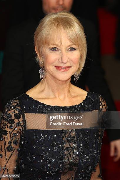 Helen Mirren attends the EE British Academy Film Awards 2014 at The Royal Opera House on February 16, 2014 in London, England.