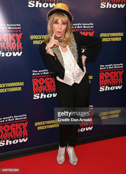 Bonnie Lythgoe arrives at the opening night of the Rocky Horror Picture Show at the Lyric Theatre, Star City on April 15, 2015 in Sydney, Australia.