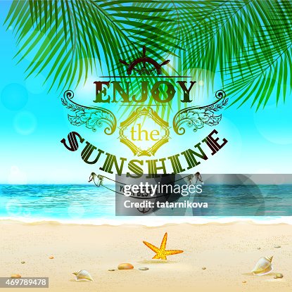Tropical Background with Text element Tropical Background with Text element