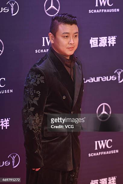 Chinese table tennis player Wang Hao attends the 2015 Laureus World Sports Awards at Shanghai Grand Theatre on April 15, 2015 in Shanghai, China.