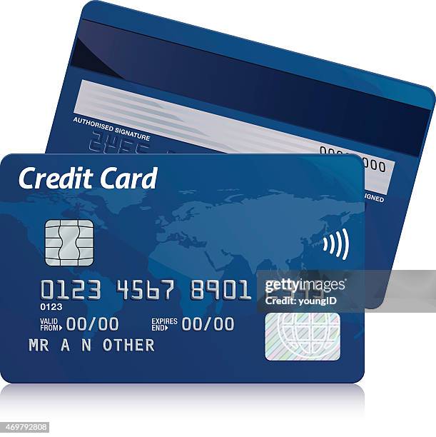 credit card - computer chip stock illustrations