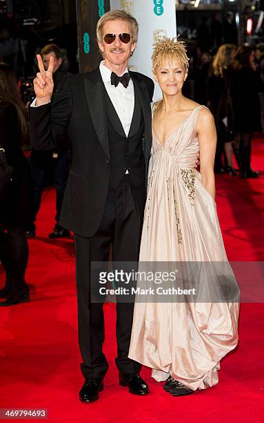 Matthew Modine and Caridad Rivera attend the EE British Academy Film Awards 2014 at The Royal Opera House on February 16, 2014 in London, England.