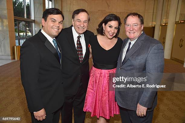 Songwriter Robert Lopez, composer Richard Sherman, songwriter Kristen Anderson-Lopez and CEO of Pixar, Walt Disney Animation Studios, and DisneyToon...