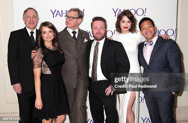 Actors Trace Beaulieu and Milana Vayntrub, executive producer Paul Feig, actors Neil Casey, Conor Leslie and Eugene Cordero arrive at Paul Feig's new...