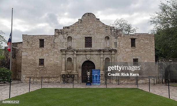 The UEFA Champions League Trophy Tour presented by Heineken at the Alamo on April 15, 2015 in San Antonio, Texas.