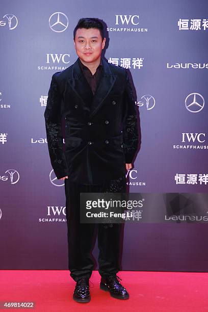 Chinese table tennis player Wang Hao attends the 2015 Laureus World Sports Awards at Shanghai Grand Theatre on April 15, 2015 in Shanghai, China.