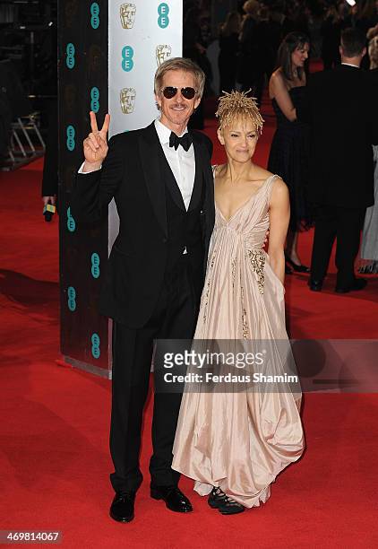 Mathew Modine and wife, Caridad Rivera attend the EE British Academy Film Awards 2014 at The Royal Opera House on February 16, 2014 in London,...
