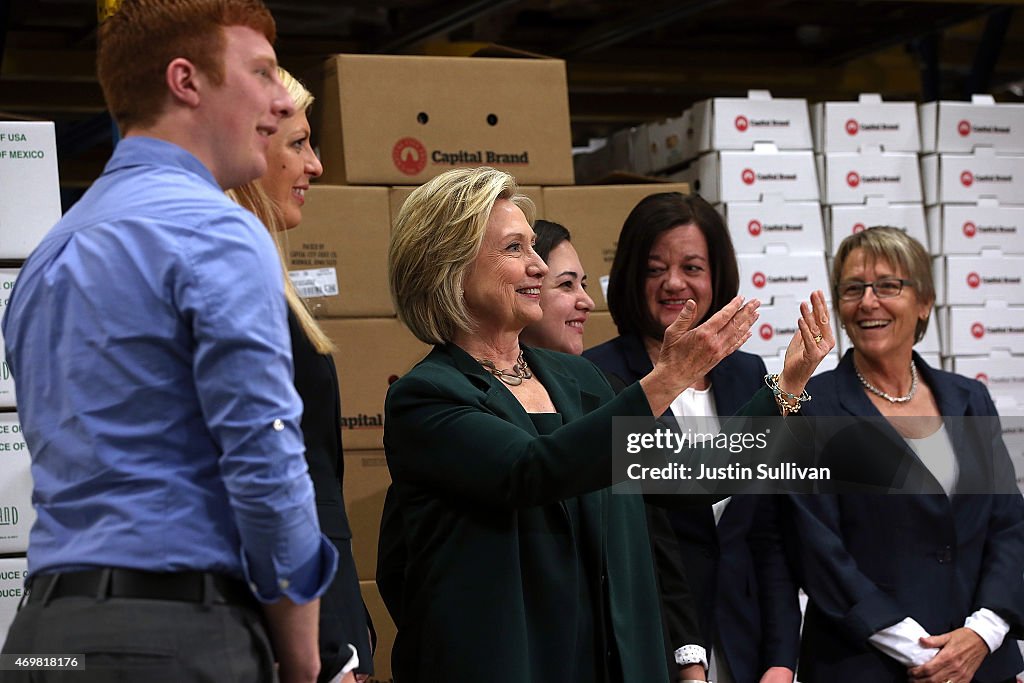 Hillary Clinton Begins Presidential Campaign In Iowa