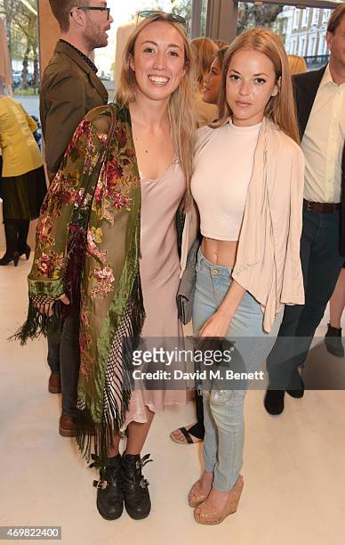 Harley Moon Kemp and Natalie Joel attend the reinvention of Ghost on Kings Road hosted by Touker Suleyman on April 15, 2015 in London, England.