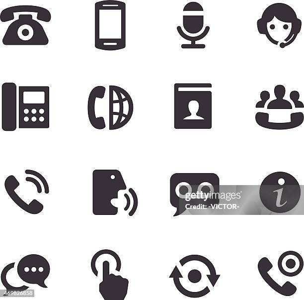 telefon-icons-acme series - festnetztelefon stock-grafiken, -clipart, -cartoons und -symbole