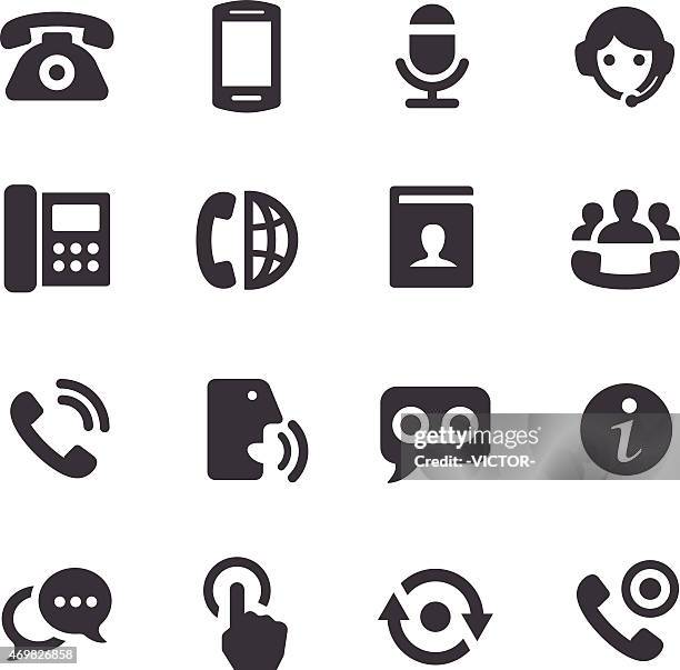 telephone icons - acme series - answering machine stock illustrations