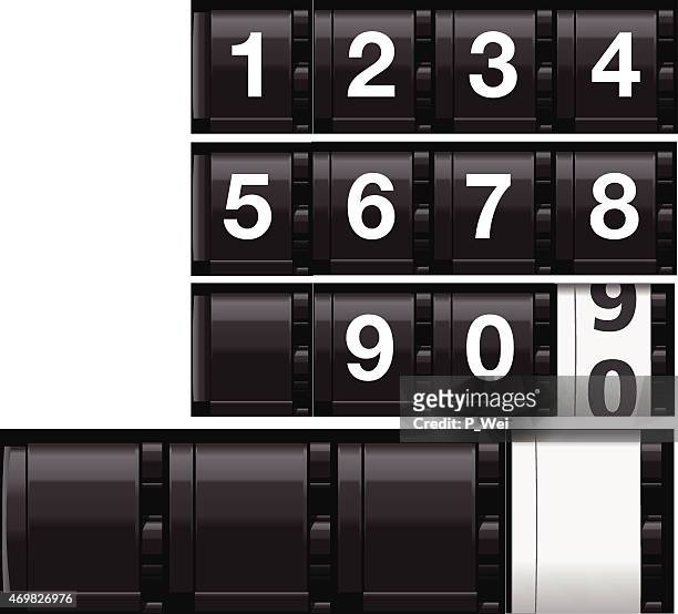 analog kilometerzähler oder countdown-stoppuhr (vektor) - fern stock-grafiken, -clipart, -cartoons und -symbole