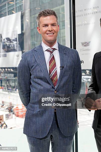 Ryan Serhant of "Million Dollar Listing New York" visits "Extra" at their New York studios at H&M in Times Square on April 15, 2015 in New York City.