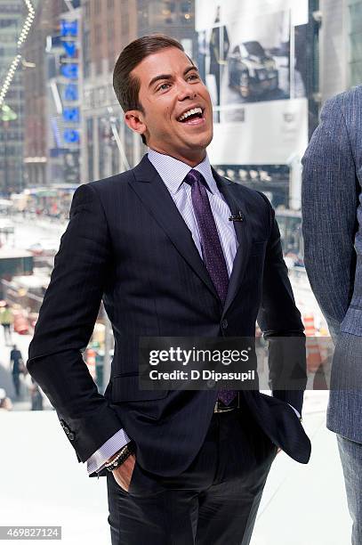 Luis D. Ortiz of "Million Dollar Listing New York" visits "Extra" at their New York studios at H&M in Times Square on April 15, 2015 in New York City.