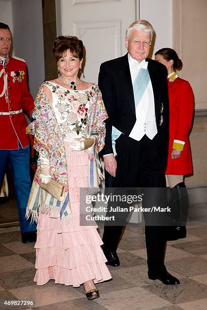 The President of Iceland Olafur Ragnar Grimsson and wife Dorrit Moussaieff attend a Gala Dinner at Christiansborg Palace on the eve of the 75th...