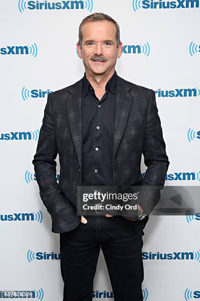 Canadian astronaut/ author Chris Hadfield visits the SiriusXM Studios on April 15, 2015 in New York City.