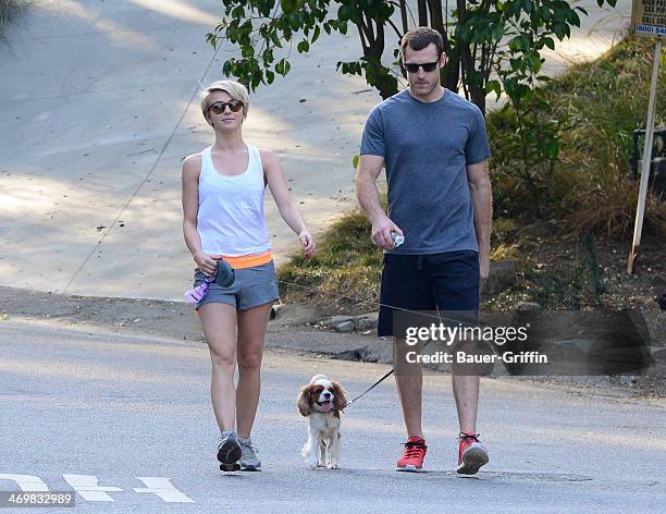 Julianne Hough and Brooks Laich are seen on February 16, 2014 in Los Angeles, California.