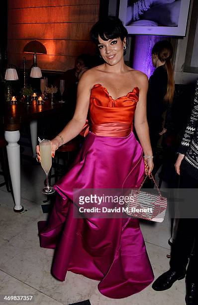 Lily Allen attends the Weinstein Co, Entertainment and Pathe, post-BAFTA party hosted by Bulgari and Grey Goose at Rosewood London on February 16,...
