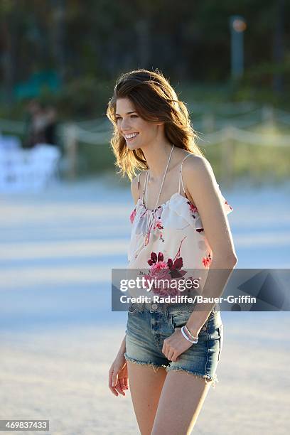 Princess Salwa Aga Khan, formerly known as Kendra Spears, is seen as she poses during a photo shoot on February 16, 2014 in Miami, Florida.