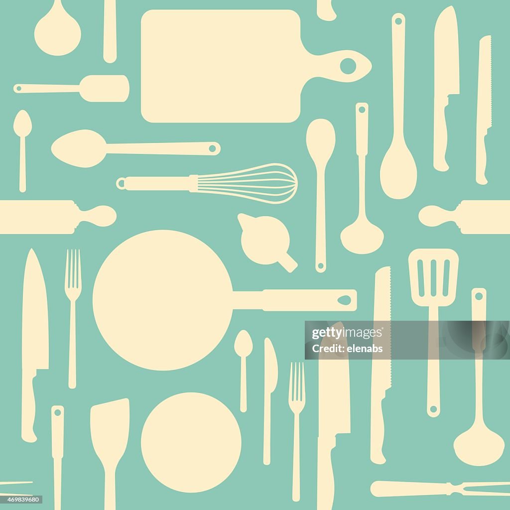 Utensil Pattern Vintage Kitchen Tools Pattern High-Res Vector Graphic - Getty Images