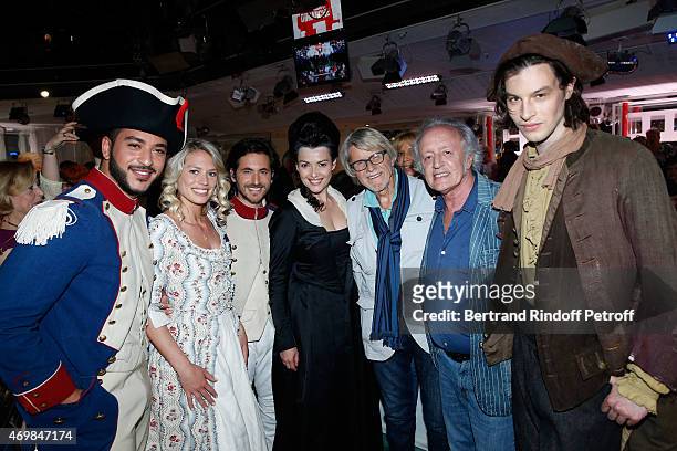 Team of Musical Comedy 'Marie Antoinette et le Chevalier de Maison Rouge' Slimane, Aurore Delplace, Mickael Miro, Kareen Antonn, Michel Le Royer,...
