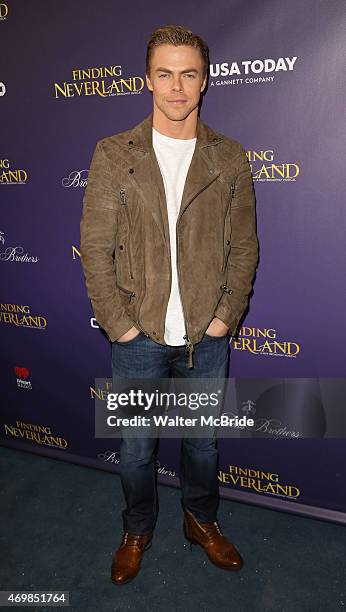 Derek Hough attends the Broadway Opening Night Performance of 'Finding Neverland' at The Lunt-Fontanne Theatre on April 15, 2015 in New York City.