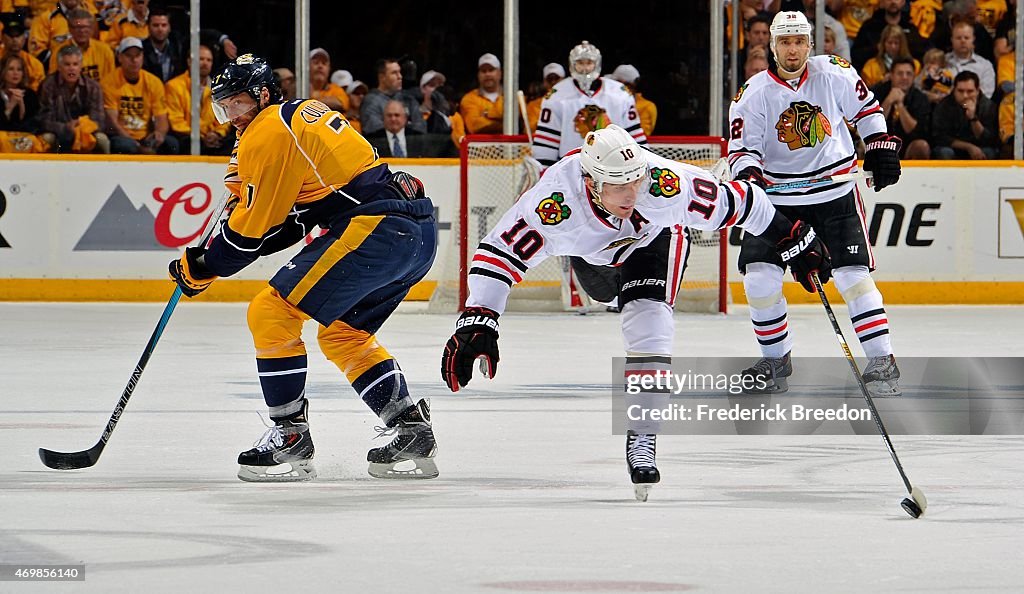 Chicago Blackhawks v Nashville Predators - Game One