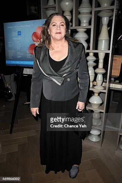 Kathleen Turner attends The New York Center For Children 20th Anniversary Spring Cocktail Reception at Clement Restaurant at the Peninsula Hotel on...