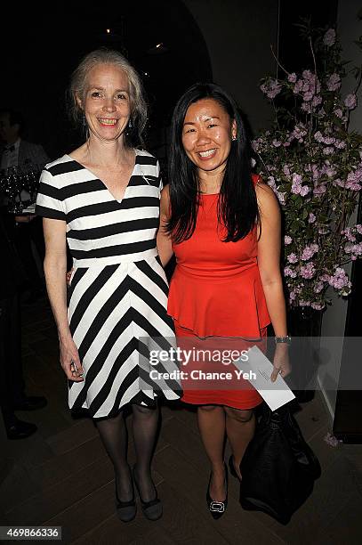 Christine Crowther and Sharon Kon attend The New York Center For Children 20th Anniversary Spring Cocktail Reception at Clement Restaurant at the...