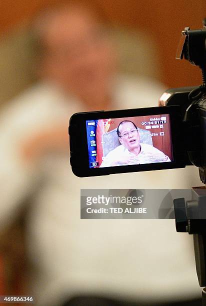 Philippines-politics-rights-Aquino-Marcos,FOCUS by Karl Malakunas This photo taken on April 14, 2015 during an interview with AFP shows Philippine...
