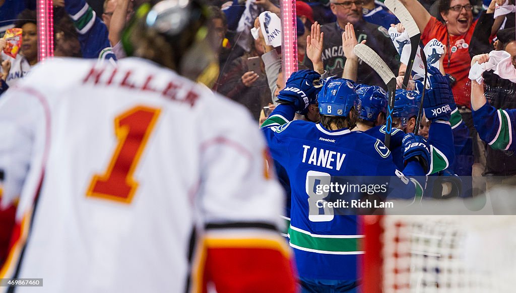 Calgary Flames v Vancouver Canucks - Game One