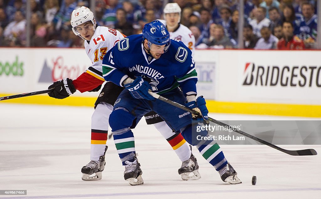 Calgary Flames v Vancouver Canucks - Game One