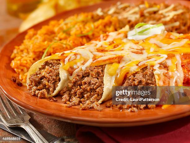 Entomadas Or Beef Enchiladas High-Res Stock Photo