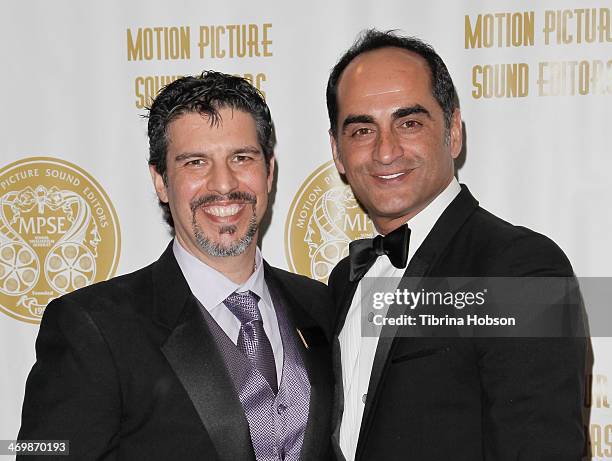 Mark Lanza nd Navid Negahban attend the 61st motion picture sound editors 'Golden Reel' award ceremony at Westin Bonaventure Hotel on February 16,...