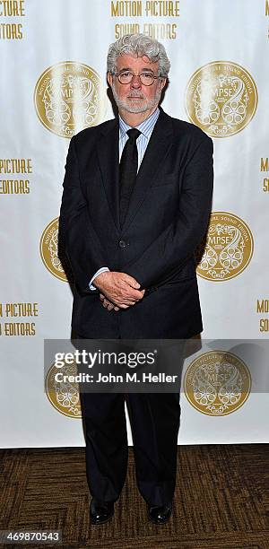 Director/producer George Lucas attends the 61st Motion Picture Sound Editors Golden Reel Awards at the Westin Bonaventure Hotel on February 16, 2014...