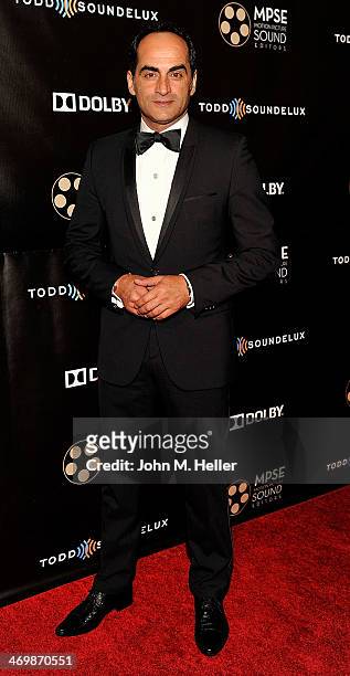 Actor Navid Negahban attends the 61st Motion Picture Sound Editors Golden Reel Awards at the Westin Bonaventure Hotel on February 16, 2014 in Los...