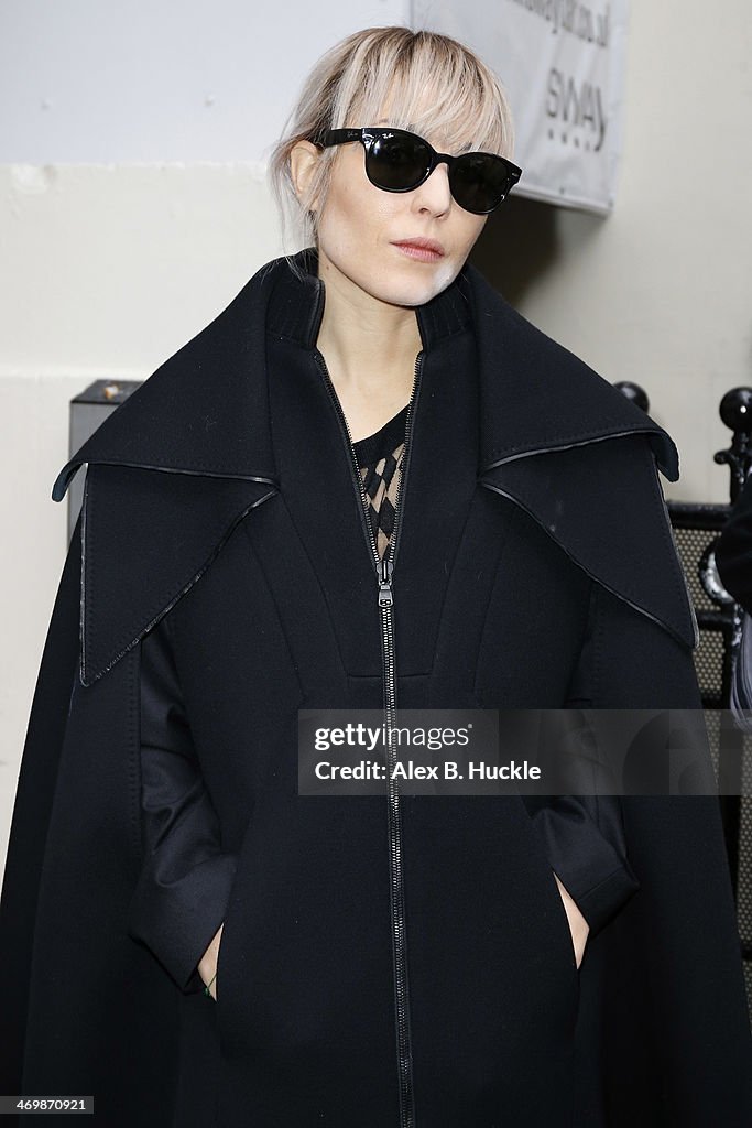 Celebrity Sightings At London Fashion Week AW14 - February 17, 2014