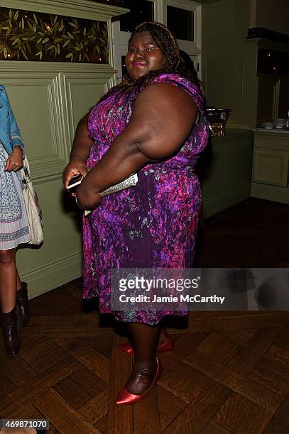 Actress Gabourey Sidibe attends the 2015 Tribeca Film Festival Opening Night After Party for "Live from New York!" presented by AT&T at Tavern On The...